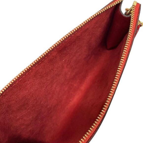 Auth LOUIS VUITTON Pochette Accessoires 21 M52957 Castilian Red Gold Epi - Picture 8 of 11